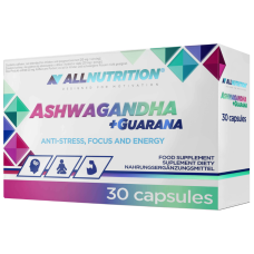 Ашваганда та гуарана All Nutrition Ashwagandha 300 мг + Guarana 30 капс