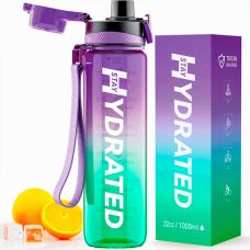 Пляшка для води Hydrated Water Bottle Tritan 1000 мл Пурпурово-Зелений