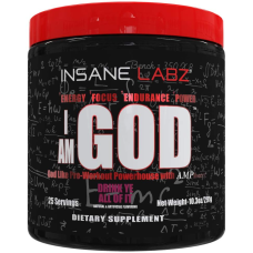 Дотренировочный предтренировочный комплекс Insane Labz I am GOD 25 порций