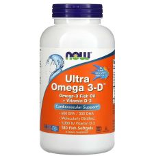 Омега 3 NOW Ultra Omega 3 D Fish Oil 180 Рыбные софтгели