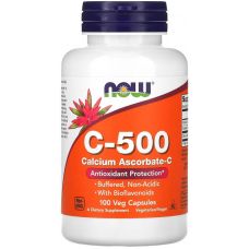 Аскорбат кальцію NOW C 500 Calcium Ascorbate 100 vcaps