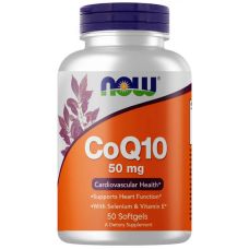 Коензим NOW CoQ10 50 мг + Vitamin E 50 софтгель