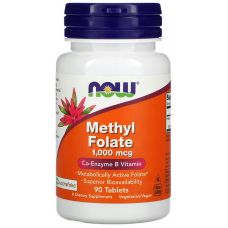 Фолієва кислота NOW Foods Methyl Folate 1000 mcg 90 таб