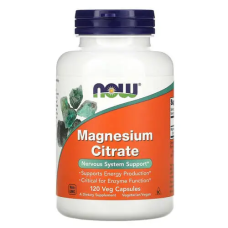 Магній цитрат NOW Magnesium Citrate 120 веганських капсул