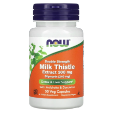 Розторопша, силімарин NOW Milk Thistle Extract 300 мг Silymarin 240 мг 50 вег капс
