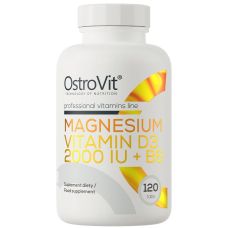 Магний + Витамин D3, B6 OstroVit Magnesium + Vitamin D3 2000 МЕ + B6 120 таб