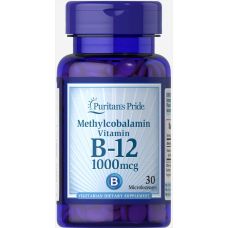 Вітамін Б12 Puritans Pride Vitamin B 12 Methylcobalamin 1000 мкг 30 таб