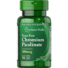 Хром піколінат Puritans Pride Chromium Picolinate Yeast Free 800 мкг 90 таб