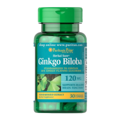 Гінкго білоба Puritans Pride Ginkgo Biloba 120 mg 30 капсул
