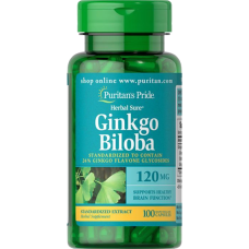 Гинкго билоба Puritans Pride Ginkgo Biloba 120 mg 100 капсул