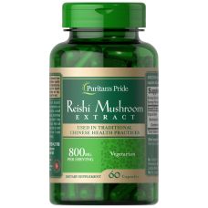 Грибний комплекс Рейші Puritans Pride Reishi Mushroom Extract 400 mg 60 Capsules
