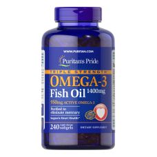 Витамины Puritans Pride Triple Strength Omega-3 Fish Oil 1400 mg 240 softgels