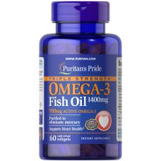 Жирні кислоти Puritans Pride Triple Strength Omega-3 Fish Oil 1400 mg 60 softgels