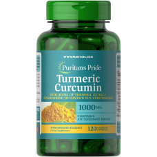 Куркумін із чорним перцем Puritans Pride Turmeric Curcumin 1000 мг with Bioperine 5 мг 120 капс