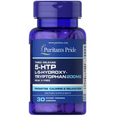 Амінокислота Puritans Pride 5-HTP 200 mg 30 капсул