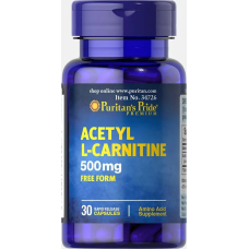 Puritans Pride Acetyl L-Carnitine 500 мг 30 капсул