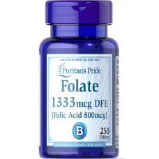 Фолиевая кислота Puritans Pride Folate 1333 мкг (Folic Acid 800 мкг) 250 таб 