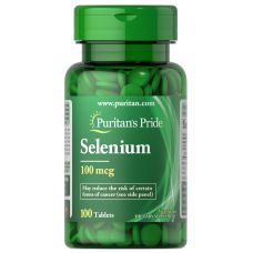 Мінерал Селен Puritans Pride Selenium 100 мкг 100 таб