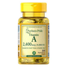 Вітамін А Puritans Pride Vitamin A 2400 мкг 8000 МО 100 софтгель