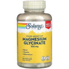 Магний глицинат Solaray Magnesium Glycinate 350 мг 120 веганских капсул