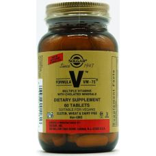 Мультивітаміни Solgar Formula V VM 75 Multiple Vitamins with Chelated Minerals 60 таб