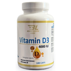 Витамин Д3 (холекальциферол) Bodyperson Labs Vitamin D3 4000 IU 100 капсул