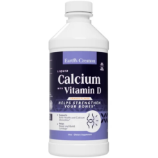 Кальцій у рідкій формі з Вітамінами С, Д3, К2 Earths Creation Calcium Liquid 473 мл Апельсин