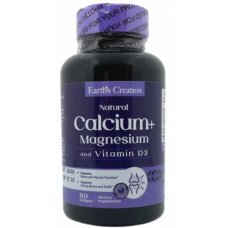 Кальцій Магній та Вітамін Д3 Earths Creation Calcium Magnesium + Vitamin D3 60 софтгель