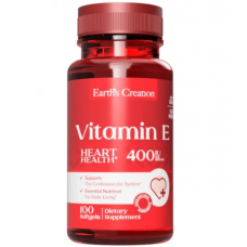 Вітамін Е Earths Creation Vitamin E-180 мг 400 МО 100 софтгель