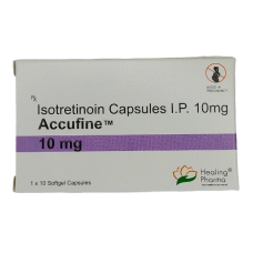 Ізотретиноїн від акне Healing Pharma Accufine Isotretinoin 10 мг 10 софтгелів