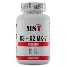 Вітамін Д3 та К2 як МК7 MST Vitamin D3 + K2 MK7 60 капс
