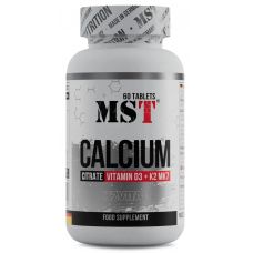 Цитрат кальция с D3 + K2 MK7 MST Calcium Citrate + Vitamin D3 + K2 MK7 60 таб
