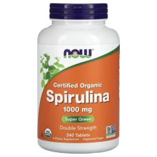 Спіруліна NOW Spirulina Certified Organic 1000мг 240 таб