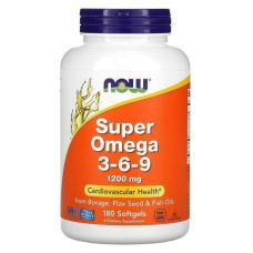 Супер омега 3-6-9 NOW Foods Super Omega 3-6-9 Borage and Flax Seed Oil 180 софтгель