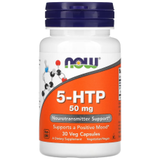 5-гідрокситриптофан NOW Foods 5-HTP 50 мг 30 вег капс