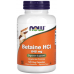 Бетаїн Гідрохлорид NOW Foods Betaine HCL 648 мг 120 вег капс