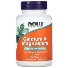 Кальций Магний NOW Foods Calcium and Magnesium 100 таб