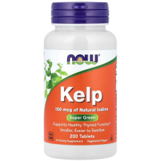 Келп Натуральний йод (Ламінарія) NOW Foods Kelp 150 мкг 200 таб