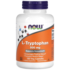 Триптофан NOW FOODS L-Tryptophan 500 мг 120 вег капс