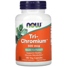 Хром Три-Хром комплекс NOW Foods Tri-Chromium 500 мкг 180 вег капс