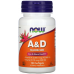 Вітамін А та Д3 NOW Foods Vitamin A+D 10000 400 МО 100 софтгель