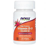 NOW Foods Vitamin D3 10000 МО 30 софтгель