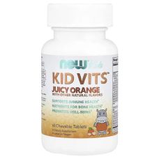 Вітаміні для дітей NOW Foods Kid Vits Juicy Orange 60 жувальних таб