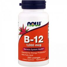Витамин В12 (цианокобаламин) NOW Foods Vitamin B-12 1000 мкг 250 леденцов