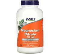 NOW Foods Magnesium Citrate 200 мг 250 таб