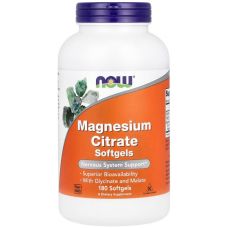 Магний цитрат NOW Foods Magnesium Citrate 134 мг 180 Softgels