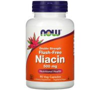 NOW FOODS Niacin Flush Free 500 мг 90 вег капс
