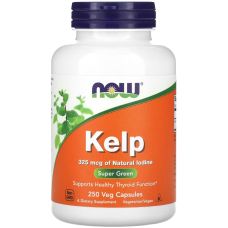 Келп Натуральний йод (Ламінарія) NOW FOODS KELP 325 мкг 250 вег капс