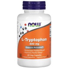 Триптофан NOW FOODS L-Tryptophan 500 мг 60 вег капс