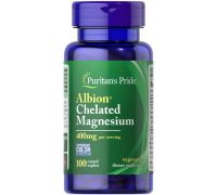 Puritans Pride Albion Chelated Magnesium 400 мг 100 каплет
